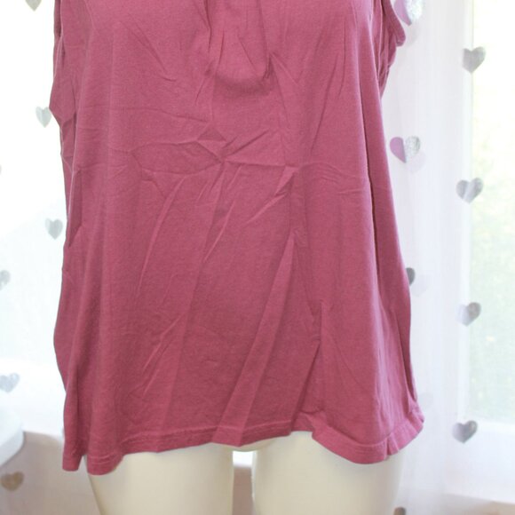 #332 CJ Banks Pink Dressy Tank with Embellished Neckline Size 1X - Picture 2 of 10